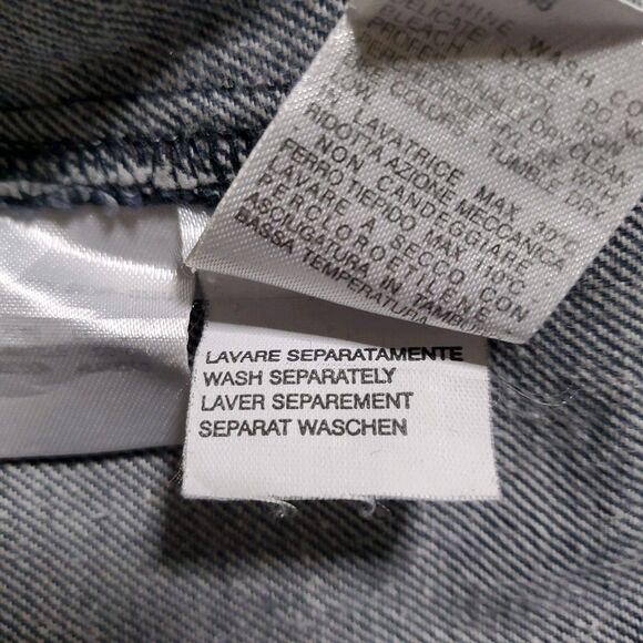 MaxMara Denim One Button Blazer Jacket Size 12 Y2K Jean Jacket Womens - Picture 10 of 10